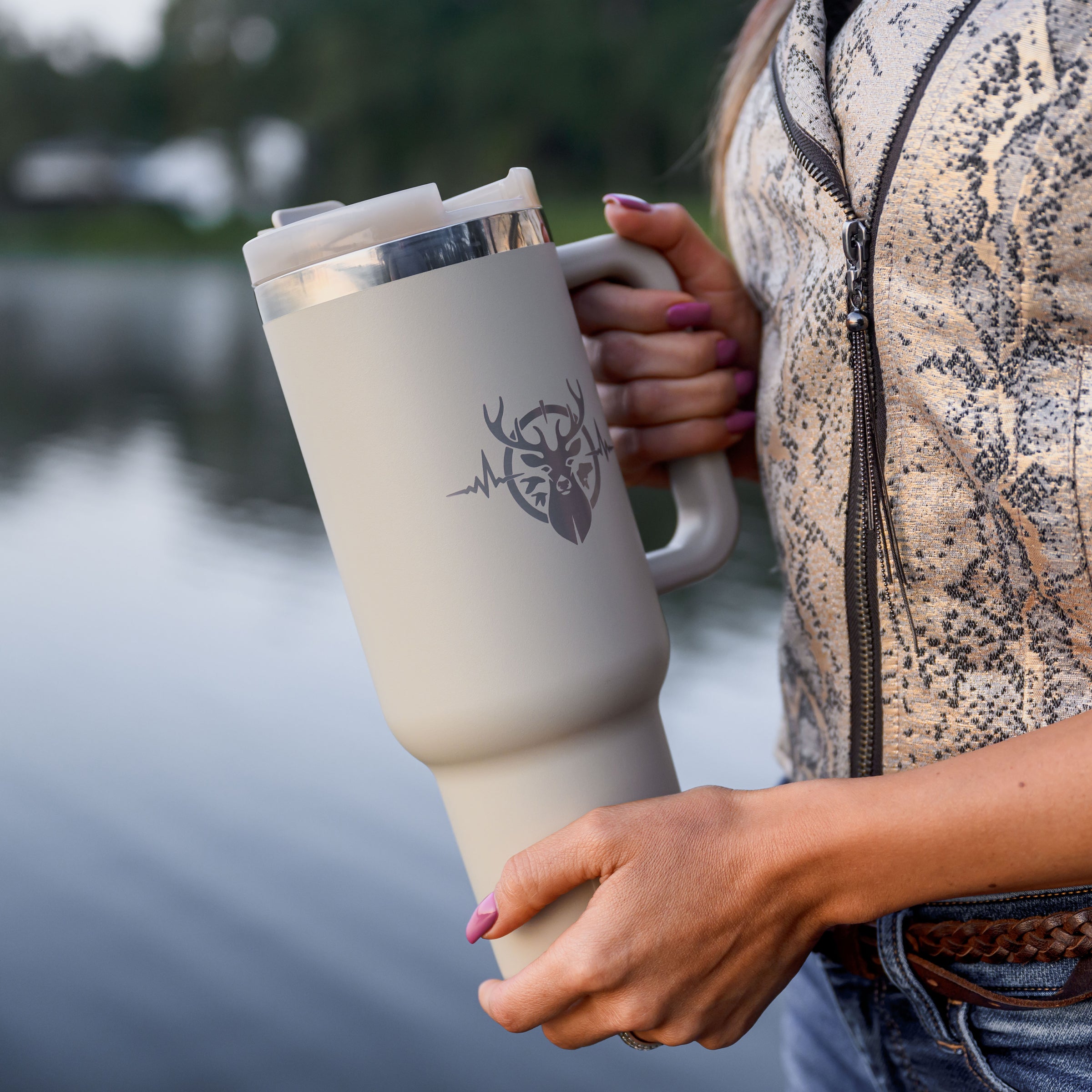 Heartbeat of a Hunter 40 oz. Road Trip Tumbler