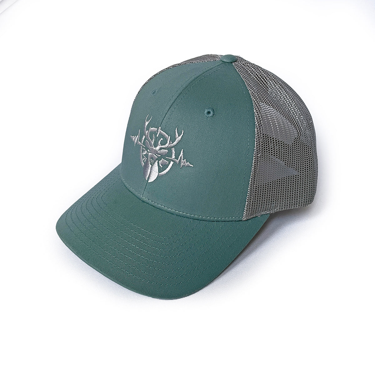 Heartbeat of a Hunter Smoke Blue & Aluminum Trucker Cap