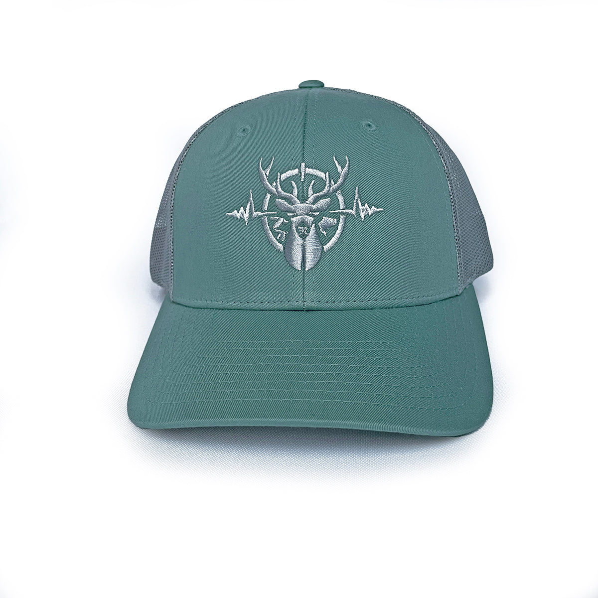 Heartbeat of a Hunter Smoke Blue & Aluminum Trucker Cap