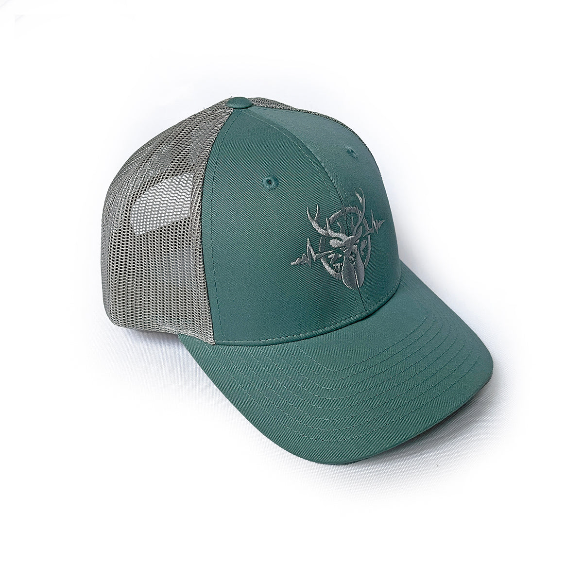 Heartbeat of a Hunter Smoke Blue & Aluminum Trucker Cap