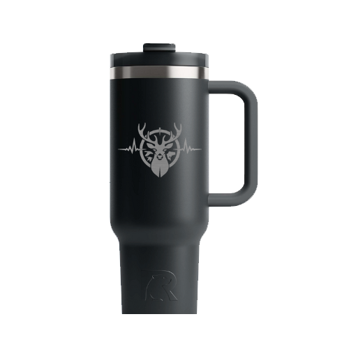 Heartbeat of a Hunter 40 oz. Road Trip Tumbler - Black