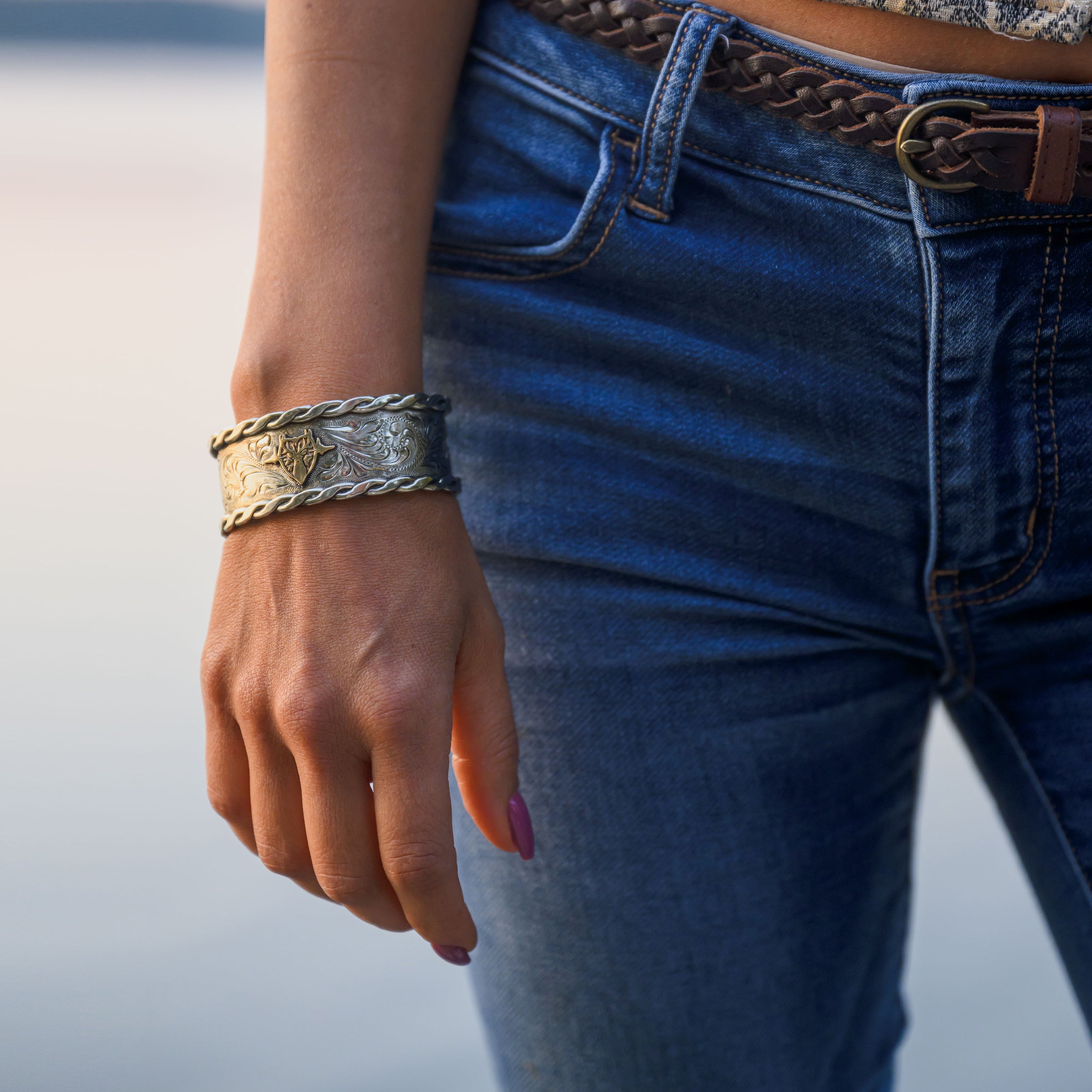 Heartbeat of a Hunter Women Cuff Bracelet