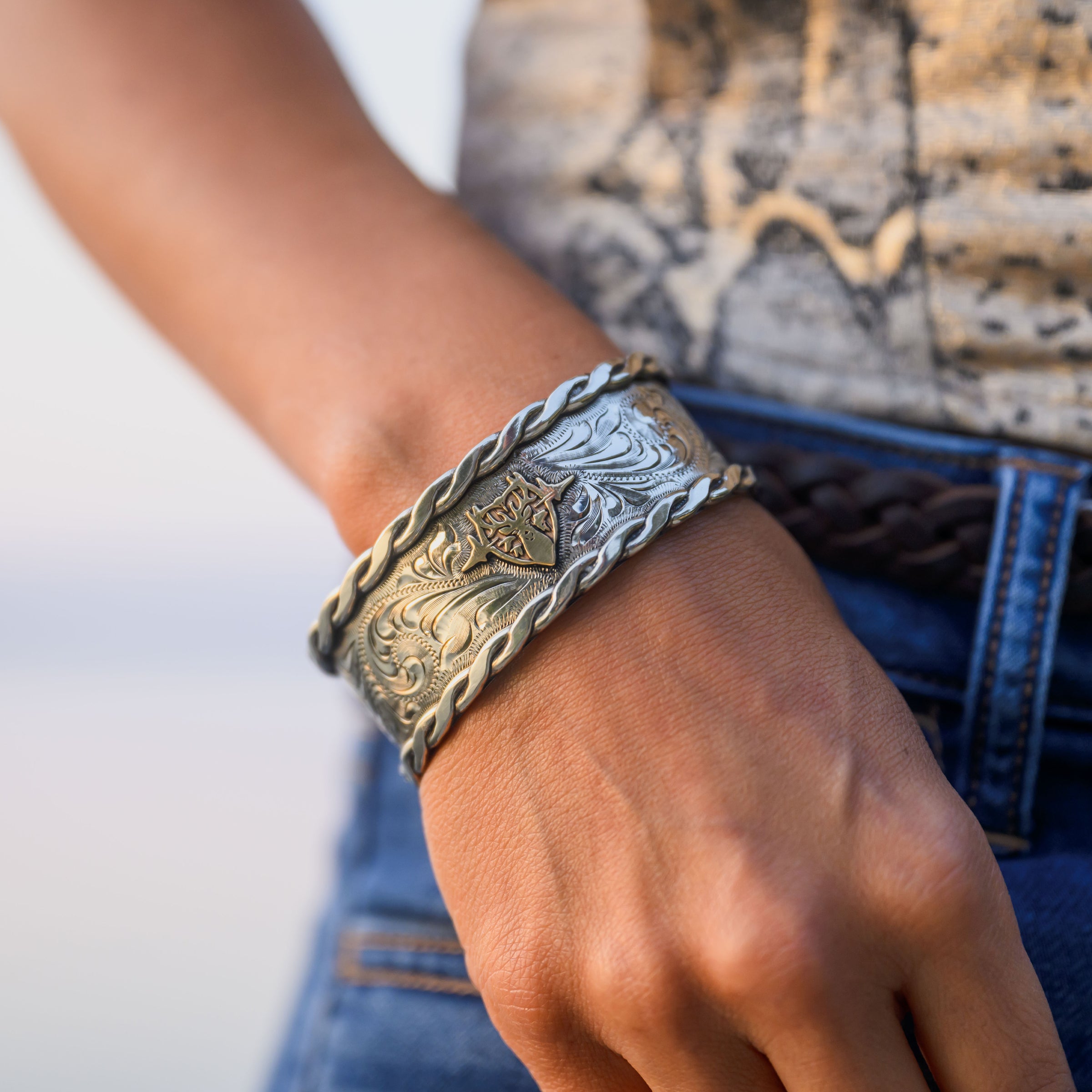 Heartbeat of a Hunter Women Cuff Bracelet