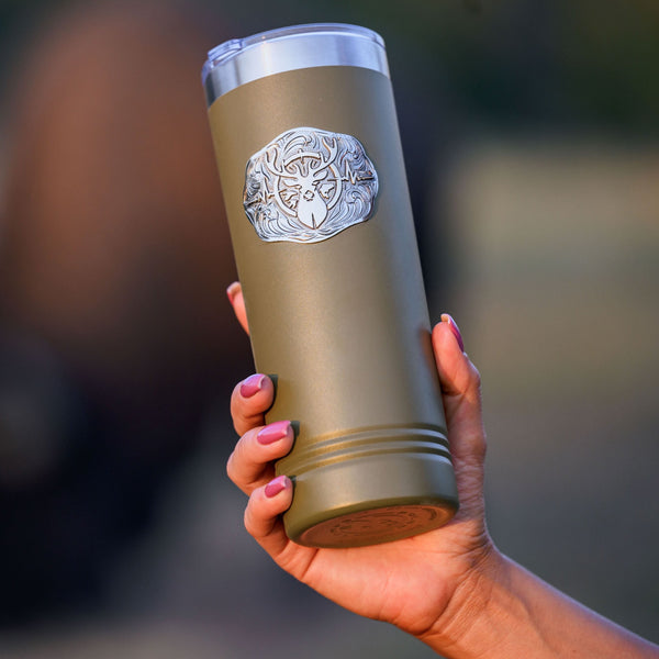 Heartbeat of a Hunter 20 oz. Tumbler – Olive