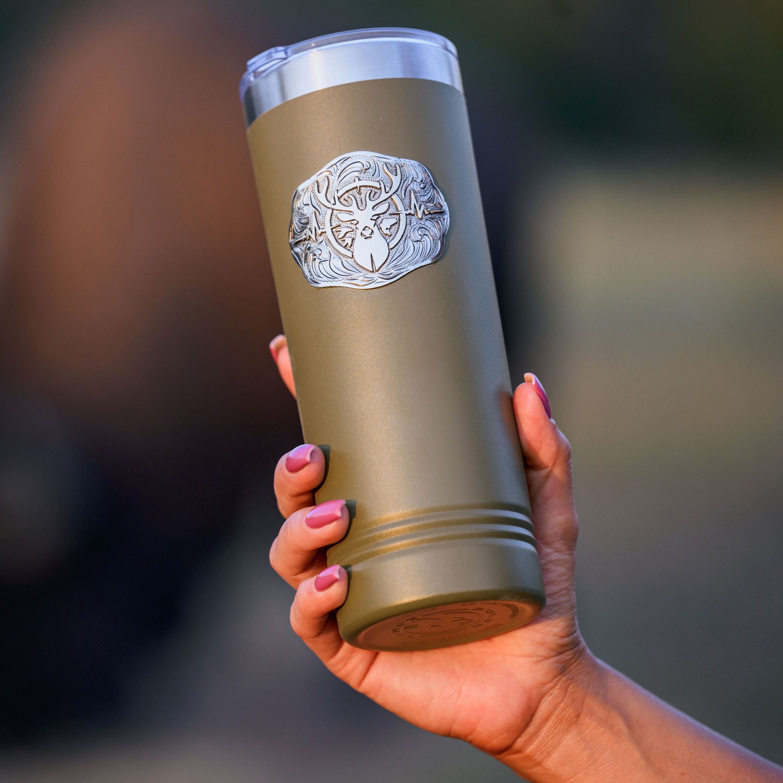 Heartbeat of a Hunter 20 oz. Tumbler – Olive