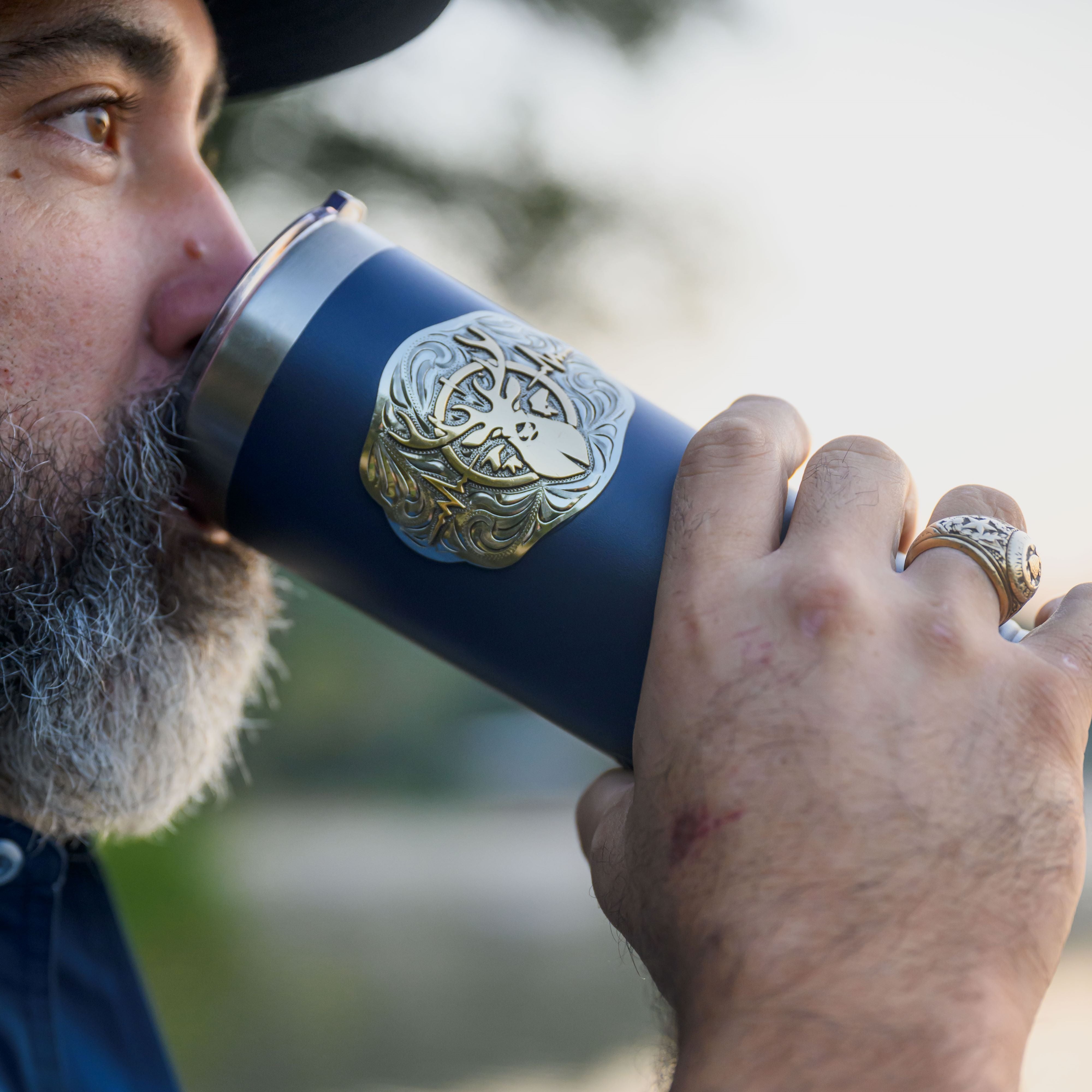 Heartbeat of a Hunter 20 oz. Tumbler - Navy
