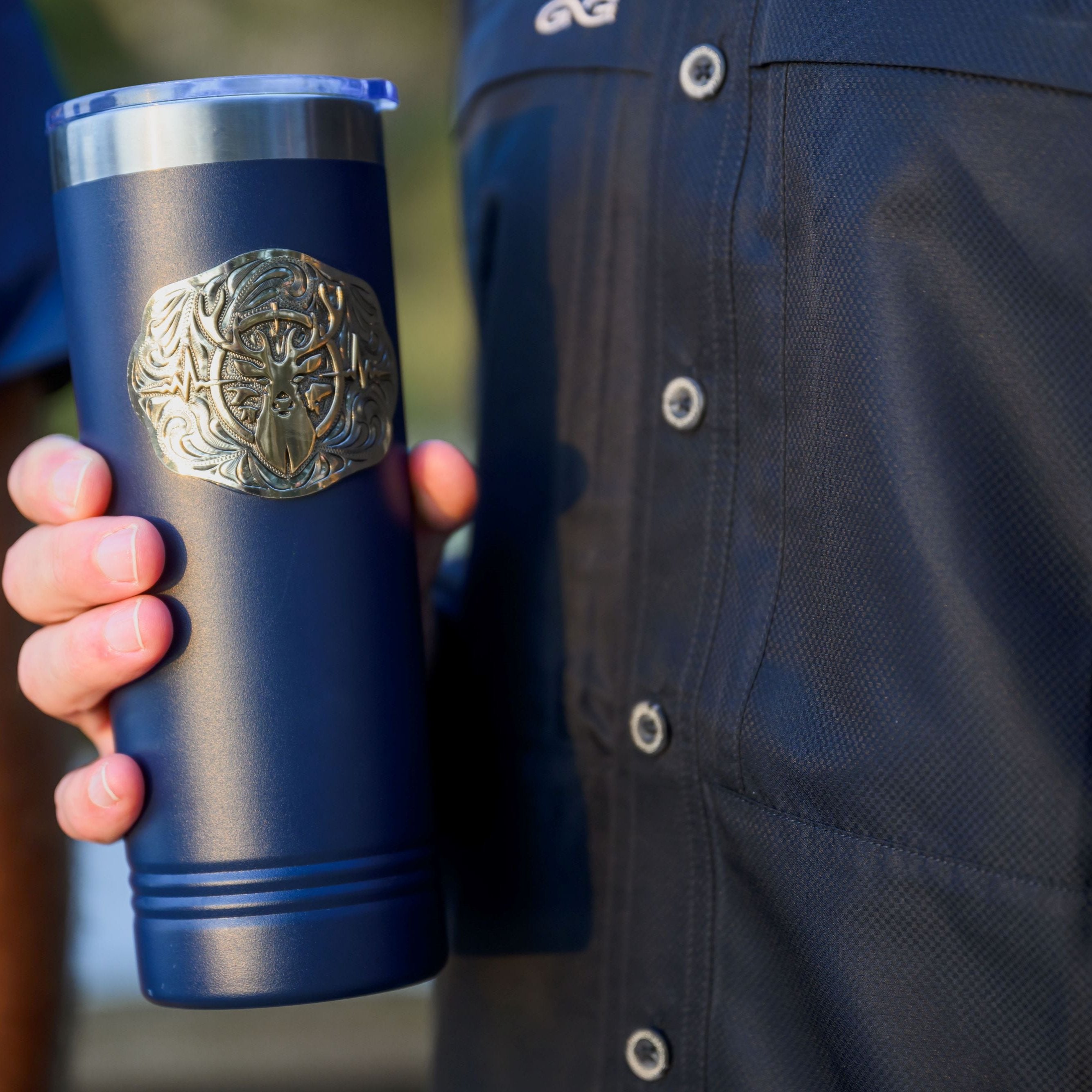 Heartbeat of a Hunter 20 oz. Tumbler - Navy