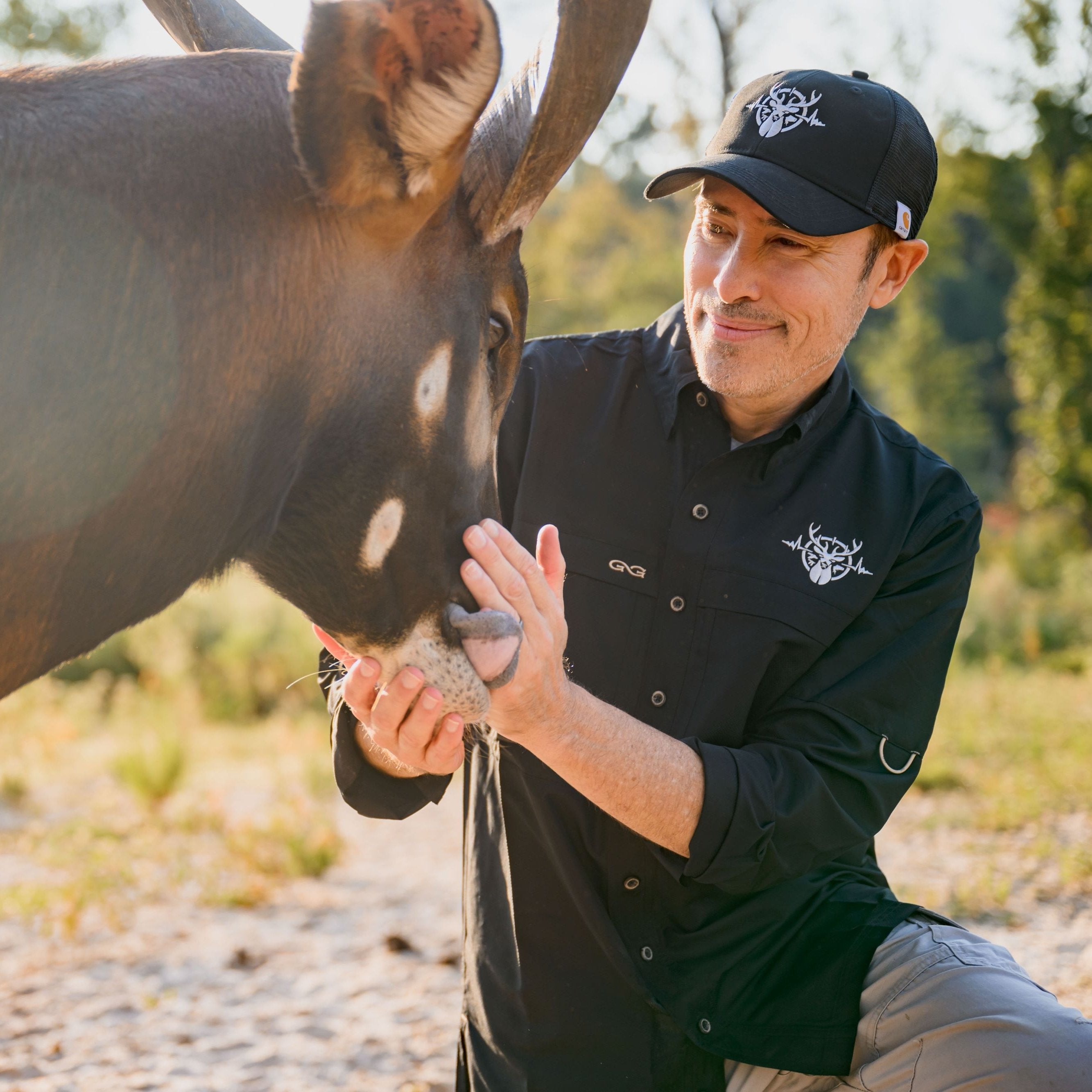 Heartbeat of a Hunter Long Sleeve Men's MicroFiber Shirt - Caviar