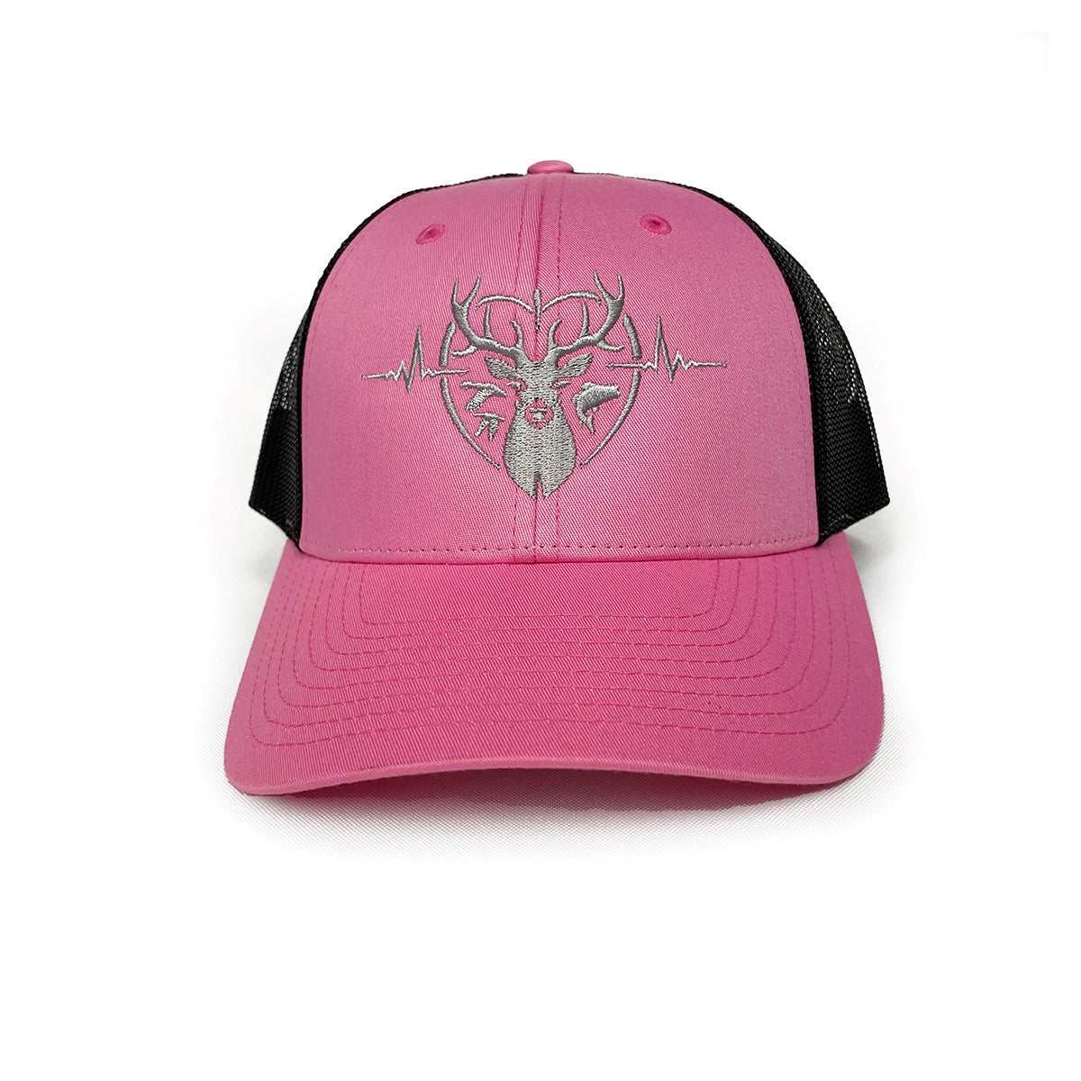 Heartbeat of a Huntress Pink & Black Trucker Cap